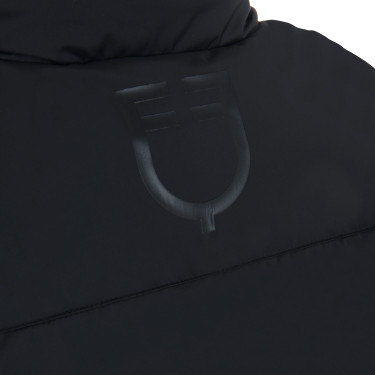 Kurze Damen-Daunenjacke aus Stretchstoff Equestro Schwarz