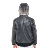 Kinder-Windjacke mit Reißverschluss und Kapuze Equestro Grau Kinder-Windjacke mit Reißverschluss und Kapuze Equestro Grau