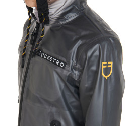 Kinder-Windjacke mit Reißverschluss und Kapuze Equestro Grau