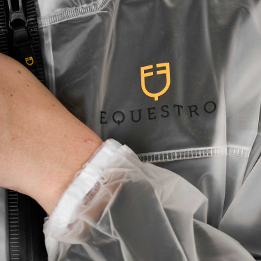 Unisex-Basic-Regenmantel Equestro Weiß Weiß