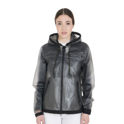 Transparenter technischer Regenmantel Damen Equestro