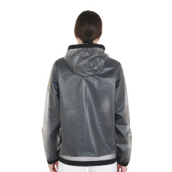 Transparenter technischer Regenmantel Damen Equestro Grau