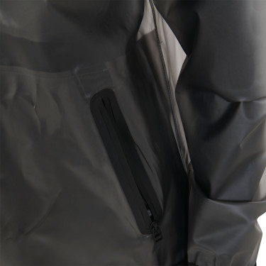 Transparenter technischer Regenmantel Damen Equestro Grau