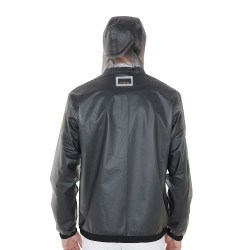 Transparenter technischer Regenmantel Herren Equestro Grau