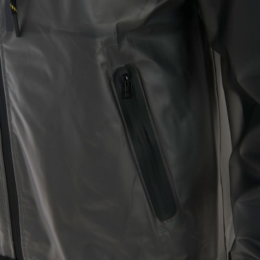 Transparenter technischer Regenmantel Herren Equestro Grau