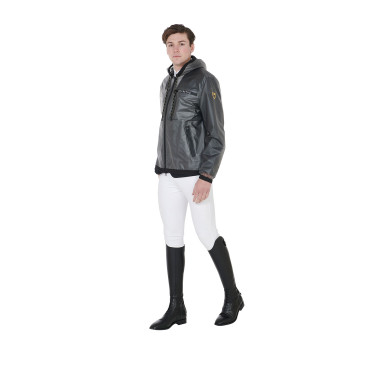 Transparenter technischer Regenmantel Herren Equestro Grau