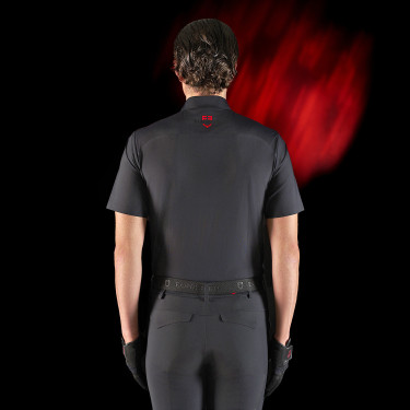 Trainingspolo für Herren Equestro Ridertechnology mit kurzen Ärmeln und Reißverschluss Trainingspolo für Herren Equestro Ridertechnology mit kurzen Ärmeln und Reißverschluss