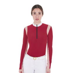 Wettkampfpolo für Damen mit Mesh-Einsätzen Equestro