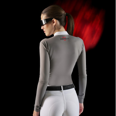Damen-Turnierpolo Equestro Ridertechnology mit langen Ärmeln und Reißverschluss Damen-Turnierpolo Equestro Ridertechnology mit langen Ärmeln und Reißverschluss