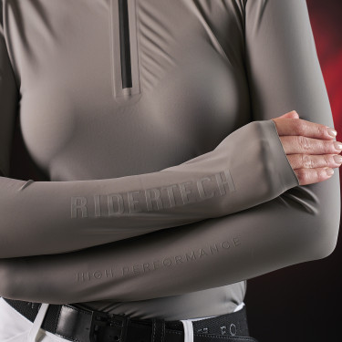 Damen-Turnierpolo Equestro Ridertechnology mit langen Ärmeln und Reißverschluss Damen-Turnierpolo Equestro Ridertechnology mit langen Ärmeln und Reißverschluss