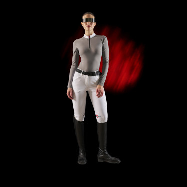 Damen-Turnierpolo Equestro Ridertechnology mit langen Ärmeln und Reißverschluss Damen-Turnierpolo Equestro Ridertechnology mit langen Ärmeln und Reißverschluss