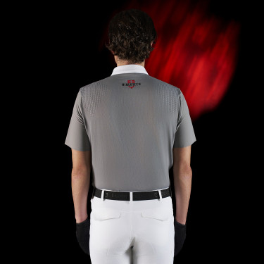 Wettkampfpolo für Herren Equestro Ridertechnology mit kurzen Ärmeln und Knöpfen Wettkampfpolo für Herren Equestro Ridertechnology mit kurzen Ärmeln und Knöpfen