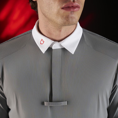 Wettkampfpolo für Herren Equestro Ridertechnology mit kurzen Ärmeln und Knöpfen Wettkampfpolo für Herren Equestro Ridertechnology mit kurzen Ärmeln und Knöpfen