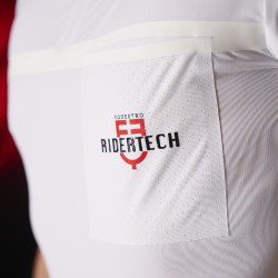 Wettkampfpolo für Herren Equestro Ridertechnology mit kurzen Ärmeln und Reißverschluss Weiß Weiß Wettkampfpolo für Herren Equestro Ridertechnology mit kurzen Ärmeln und Reißverschluss Weiß Weiß