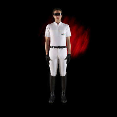 Wettkampfpolo für Herren Equestro Ridertechnology mit kurzen Ärmeln und Reißverschluss Wettkampfpolo für Herren Equestro Ridertechnology mit kurzen Ärmeln und Reißverschluss