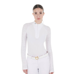 Damen-Slim-Fit-Turnierpolo mit Mesh-Einsätzen Equestro