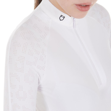 Damen-Slim-Fit-Turnierpolo mit Mesh-Einsätzen Equestro Damen-Slim-Fit-Turnierpolo mit Mesh-Einsätzen Equestro