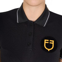 Damen-Poloshirt Kollektion Scuderia Equestro Schwarz Damen-Poloshirt Kollektion Scuderia Equestro Schwarz