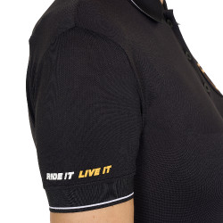 Damen-Poloshirt Kollektion Scuderia Equestro Schwarz