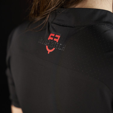 Damen-Poloshirt Equestro Ridertechnology mit kurzen Ärmeln und Reißverschluss Damen-Poloshirt Equestro Ridertechnology mit kurzen Ärmeln und Reißverschluss