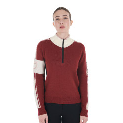 Damen-Rollkragenpullover Equestro mit Reißverschluss