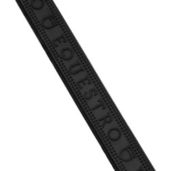 Leder- und Gummizügel Equestro Schwarz