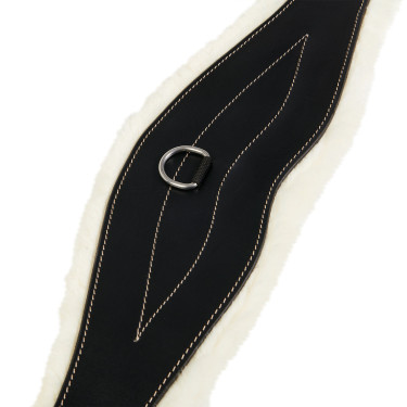 Sprunggurt mit synthetischem Lammfell Equestro Schwarz