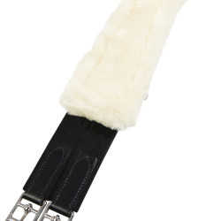 Sprunggurt mit synthetischem Lammfell Equestro Schwarz