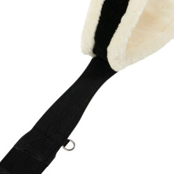 Sprunggurt mit synthetischem Lammfell Equestro Schwarz