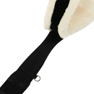Sprunggurt mit synthetischem Lammfell Equestro Schwarz