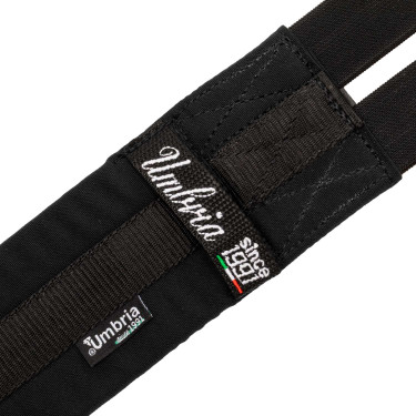 Sprunggurt aus Stoff mit Gummibändern Umbria Equitazione Schwarz