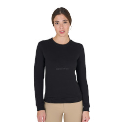 Damen-Rundhals-Sweatshirt mit aufgedrucktem Equestro-Logo