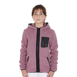 Kinder-Fleece-Sweatshirt mit Reißverschluss Equestro Pink Rosa