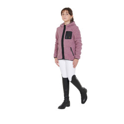 Kinder-Fleece-Sweatshirt mit Reißverschluss Equestro Pink Rosa