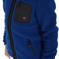 Kinder-Fleece-Sweatshirt mit Reißverschluss Equestro Königsblau