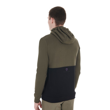 Equestro Herren-Kapuzenpullover mit Fleece-Innenfutter Efeugrün Gr&uuml;n
