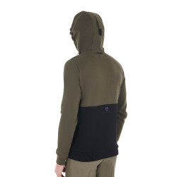 Equestro Herren-Kapuzenpullover mit Fleece-Innenfutter Efeugrün Gr&uuml;n