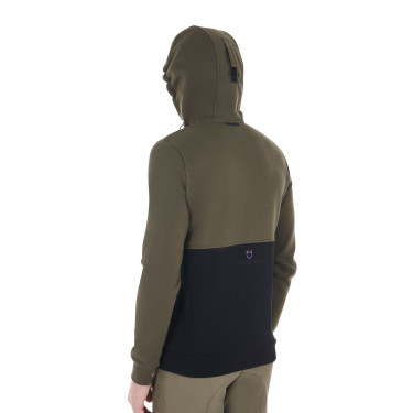 Equestro Herren-Kapuzenpullover mit Fleece-Innenfutter Efeugrün Gr&uuml;n