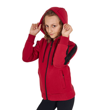 Vollständig durchgehender Reißverschluss-Sweatshirt Equestro für Mädchen mit Fleece-Innenfutter Vollständig durchgehender Reißverschluss-Sweatshirt Equestro für Mädchen mit Fleece-Innenfutter