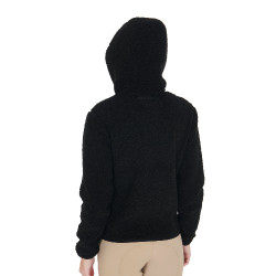 Damen-Fleece-Sweatshirt mit Tasche Equestro Schwarz