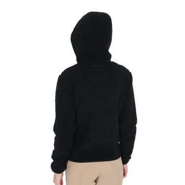 Damen-Fleece-Sweatshirt mit Tasche Equestro Schwarz