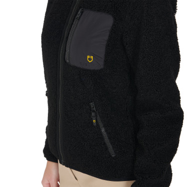 Damen-Fleece-Sweatshirt mit Tasche Equestro Schwarz