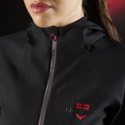 Damen-Technik-Kapuzenpullover Equestro Ridertechnology Schwarz
