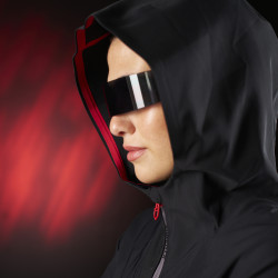 Damen-Technik-Kapuzenpullover Equestro Ridertechnology Schwarz