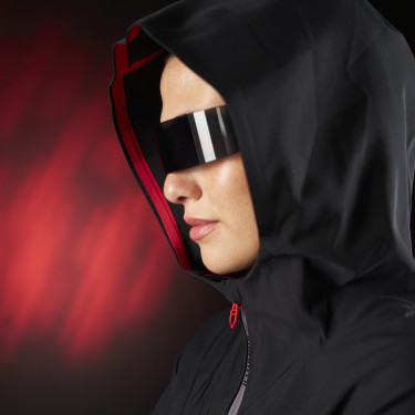 Damen-Technik-Kapuzenpullover Equestro Ridertechnology Schwarz