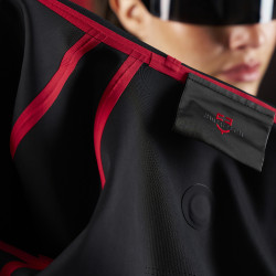 Damen-Technik-Kapuzenpullover Equestro Ridertechnology Schwarz