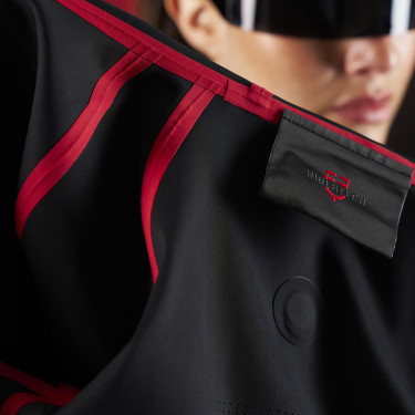 Damen-Technik-Kapuzenpullover Equestro Ridertechnology Schwarz