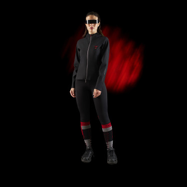 Damen-Technik-Kapuzenpullover Equestro Ridertechnology Schwarz