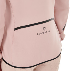 Damen-Technik-Sweatshirt aus Jersey mit Reißverschluss Equestro Rosen-Cameo Rosa