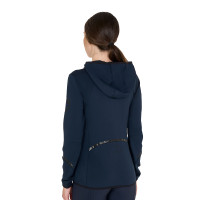 Damen-Technik-Sweatshirt aus Jersey mit Reißverschluss Equestro Marineblazer Marineblau